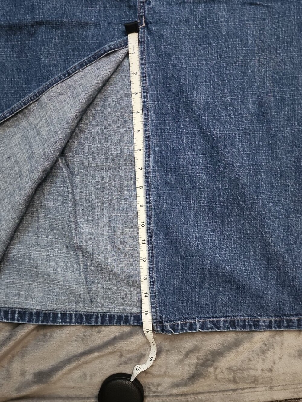 St. John's Bay Denim Midi Skirt - Dark Blue - Picture 7 of 7